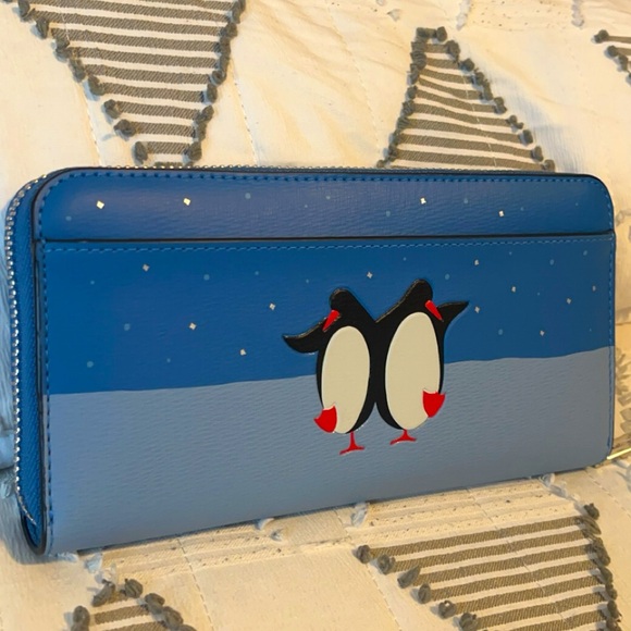 NWT Kate Spade Arctic Friends long zip wallet - Picture 3 of 7